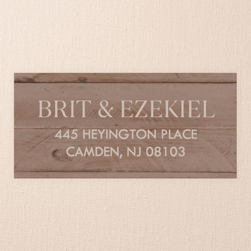 Rustic Union Wedding Address Label, Brown, Address Label, Write Your Own Greeting, Matte, Deep Chocolate