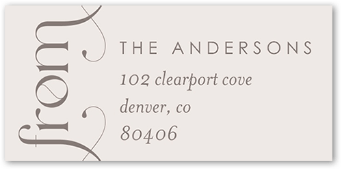 Luxurious Merry Address Label, Grey, Address Label, Matte