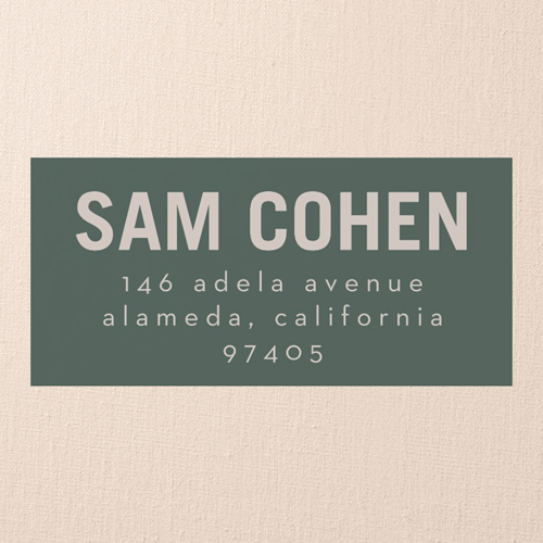 Editable Headline Address Label, Green, Address Label, Write Your Own Greeting, Matte, Green