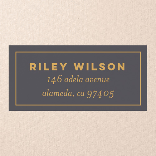 Classic Outline Address Label, Brown, Address Label, Matte