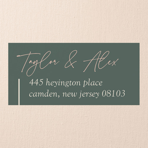Divine Details Wedding Address Label, Green, Address Label, Write Your Own, Matte, Quarry
