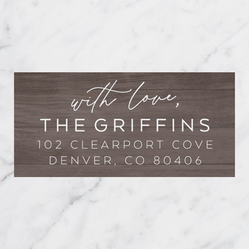 Gratitude Family Address Label, Brown, Address Label, Matte
