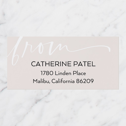 Abundant Thanks Address Label, Grey, Address Label, Matte