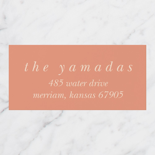Double Arched Address Label, Orange, Address Label, Matte, Sunset