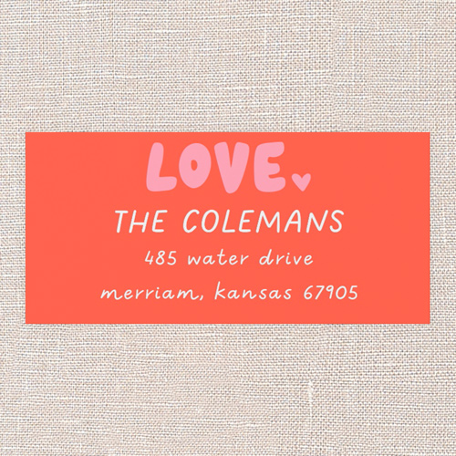 Little Late Address Label, Orange, Address Label, Matte, Blaze