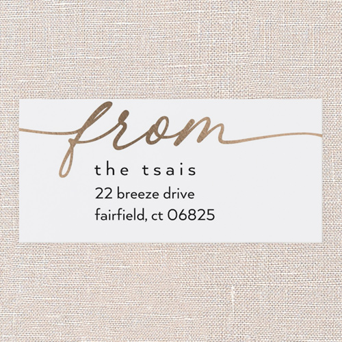Chic Script Address Label, White, Address Label, Matte