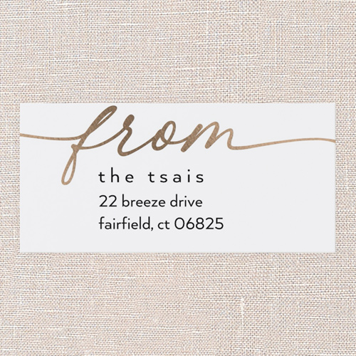 Chic Script Address Label, White, Address Label, Matte