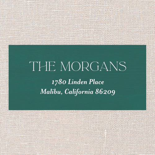 Dashing Deco Address Label, Green, Address Label, Matte