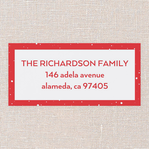 Flickering Sentiment Address Label, Red, Address Label, Matte