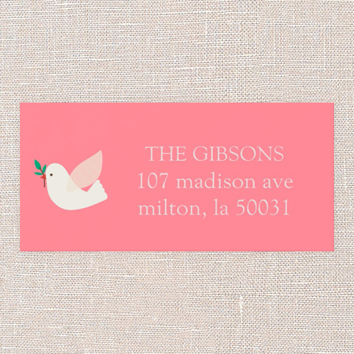 Yuletide Vibes Address Label, Pink, Address Label, Matte
