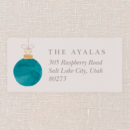 Warmhearted Watercolor Address Label, Blue, Address Label, Matte