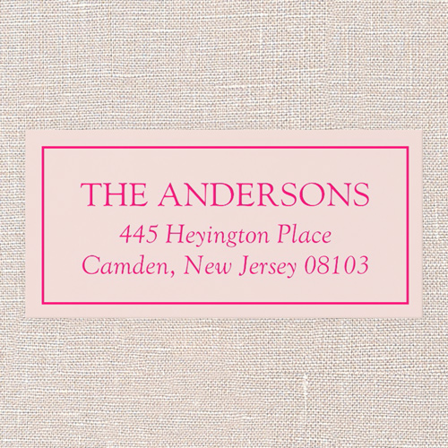 Minimal Magic Address Label, Pink, Address Label, Matte, Chenille