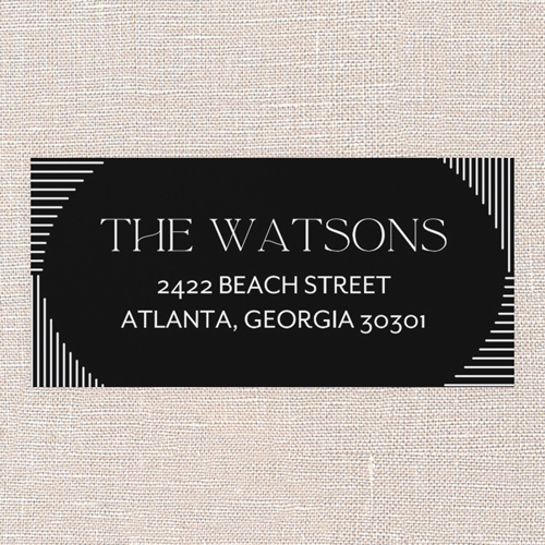 Glamorous Holiday Deco Address Label, White, Address Label, Matte