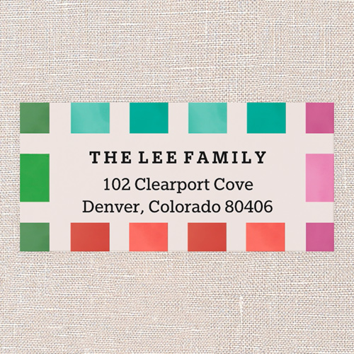 Boldly Bright Watercolor Address Label, Beige, Address Label, Matte, Cream