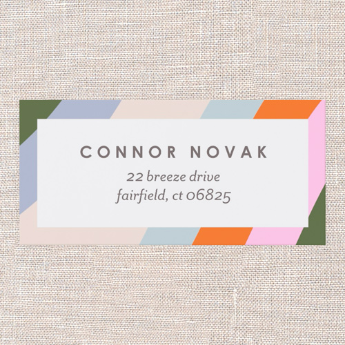 Vivid Waves Address Label, Pink, Address Label, Matte