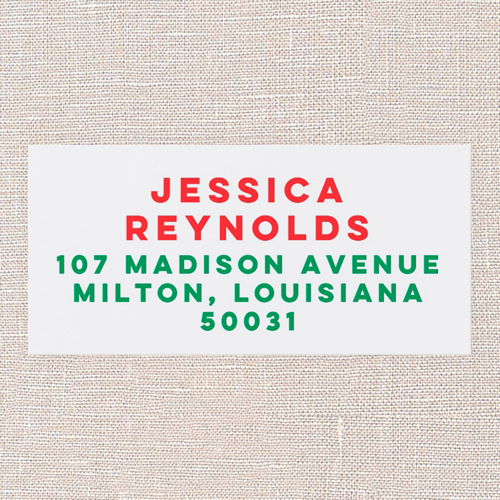 Festive Furry Friends Address Label, White, Address Label, Matte