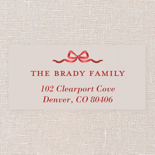 Traditional Trimmings Address Label, Red, Address Label, Matte