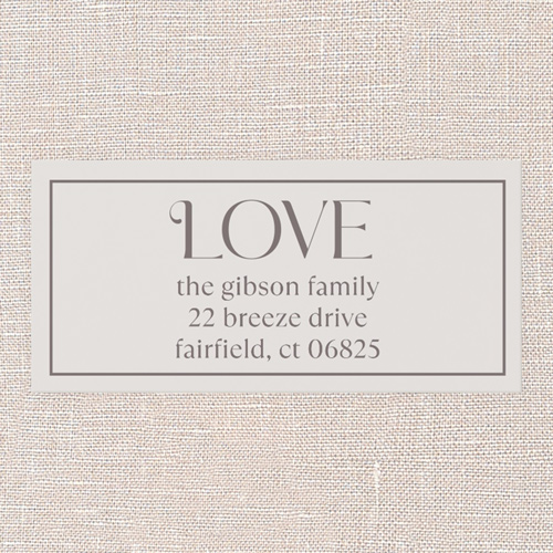 Heritage Joy Address Label, Grey, Address Label, Matte, Cobblestone