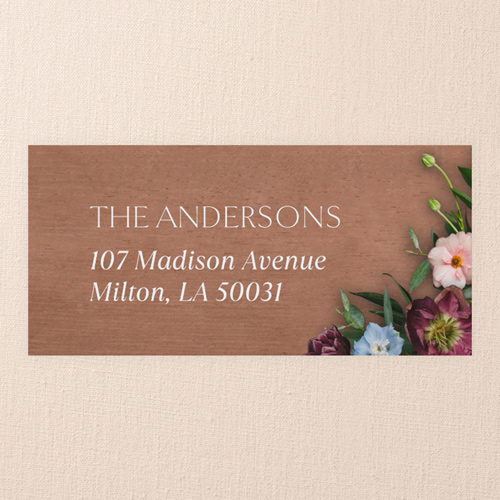 Stunning Corners Address Label, Brown, Address Label, Matte, Brown