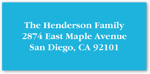 Gallery Greetings Address Label, Blue, Matte, Lapis