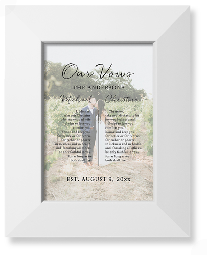 Ingrained Love Vows Art Print, White, Signature Card Stock, 5x7, White