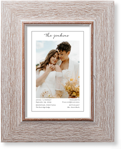 Wedding Moments Art Print, Rustic, Signature Card Stock, 5x7, White