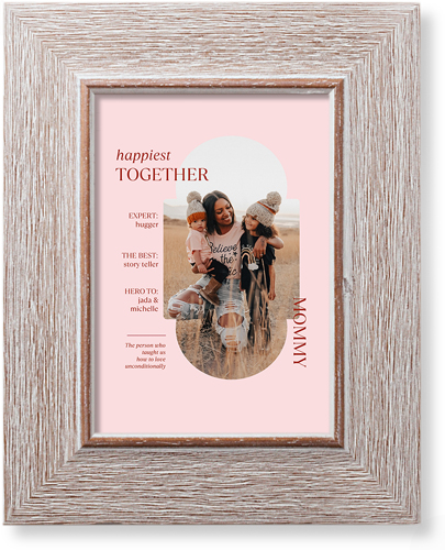 FavoriteInfographic Art Print, Rustic, Signature Card Stock, 5x7, Pink, blush