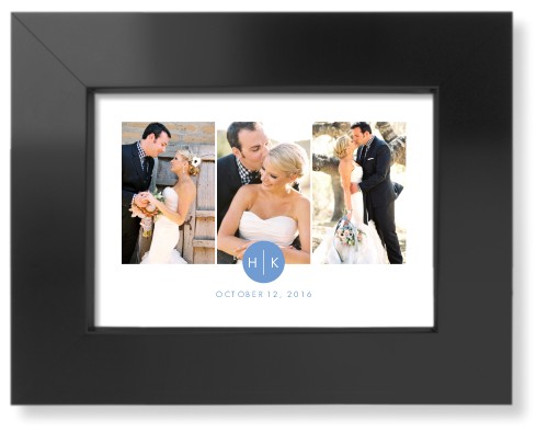 Eternal Circle Monogram Art Print, Black, Signature Card Stock, 5x7, White, white