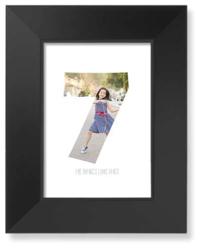 Photo Number Art Print, Black, Signature Card Stock, 5x7, White, white