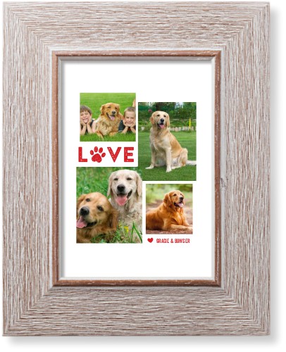 Pet Love Art Print, Rustic, Signature Card Stock, 5x7, White, white
