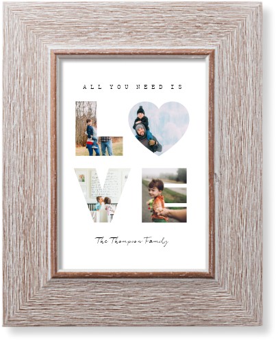 Love Art Print, Rustic, Signature Card Stock, 5x7, White