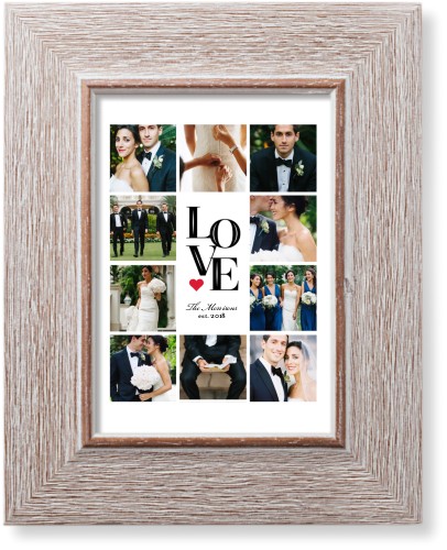 Stacked Love Art Print, Rustic, Signature Card Stock, 5x7, White