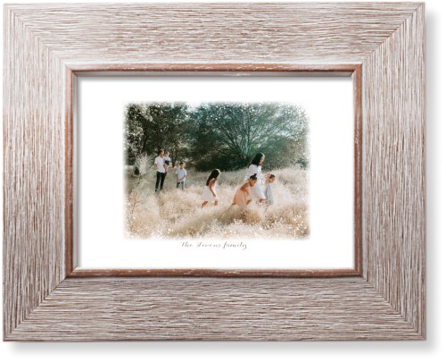 Bokeh Border Art Print, Rustic, Signature Card Stock, 5x7, White