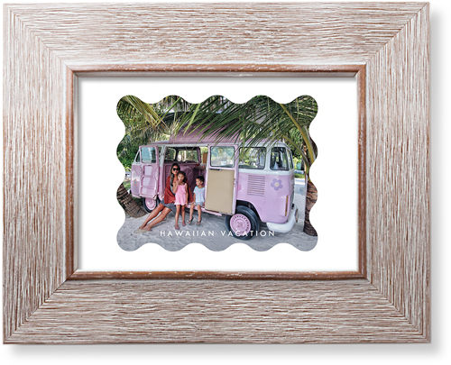 Wave Border Art Print, -Rustic-White-Signature Card Stock-5x7