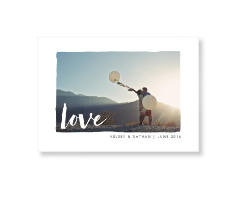 Love Script Art Print, No Frame, Signature Card Stock, 5x7white