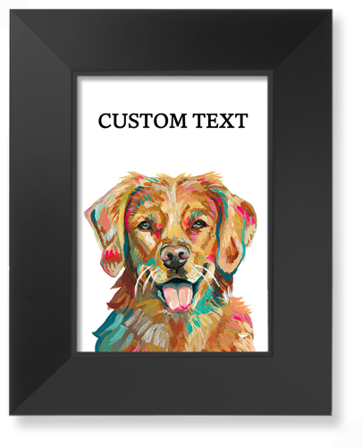 Golden Retriever Custom Text Art Print