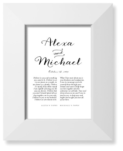 Elegant Wedding Vow Art Print