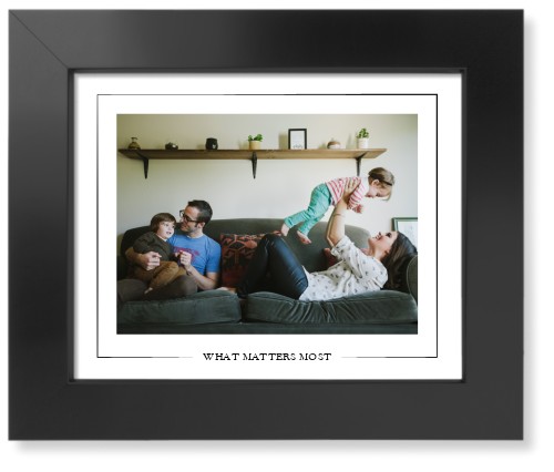 Simple Outline Border Landscape Art Print, Black, Signature Card Stock, 8x10, White