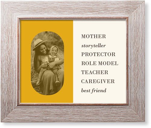Traits of the Best Art Print, Rustic, Signature Card Stock, 8x10, Yellow