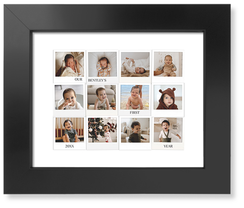 First Year Frames Art Print, Black, Signature Card Stock, 8x10, White