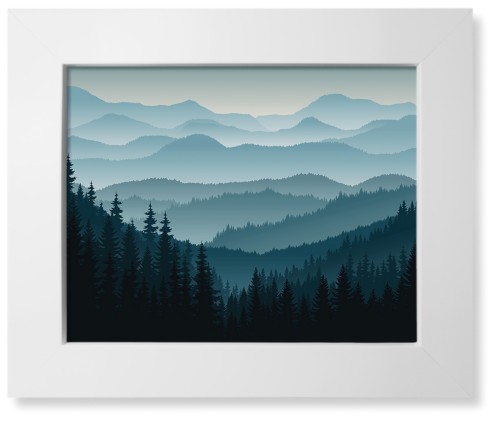 Mountain Range Art Print, White, Signature Card Stock, 8x10, Multicolor