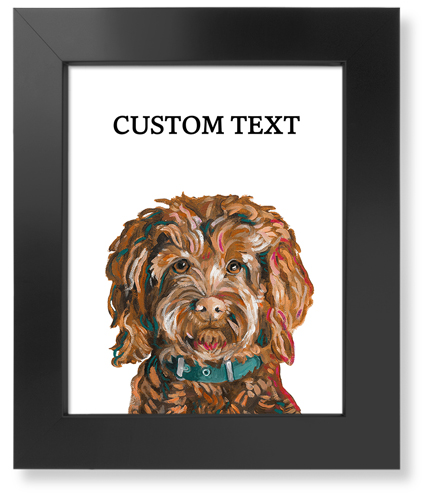 Goldendoodle Custom Text Art Print, Black, Signature Card Stock, 8x10, Multicolor