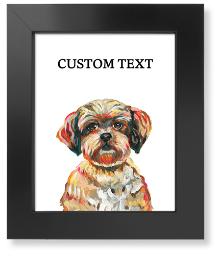 Shih Tzu Custom Text Art Print, Black, Signature Card Stock, 8x10, Multicolor