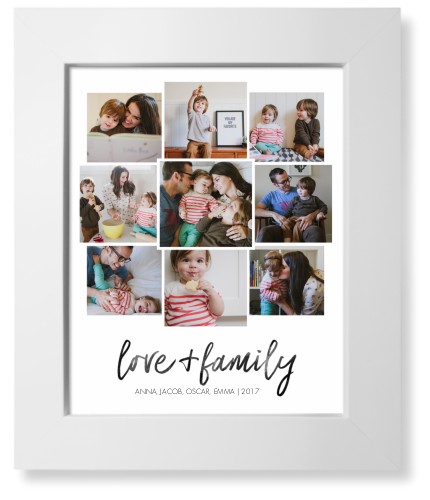 Love and Family Collage Art Print, White, Signature Card Stock, 8x10, White