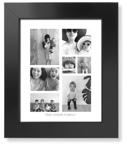 Vertical Gallery Collage of Seven Art Print, Black, Signature Card Stock, 8x10, Multicolor, multi