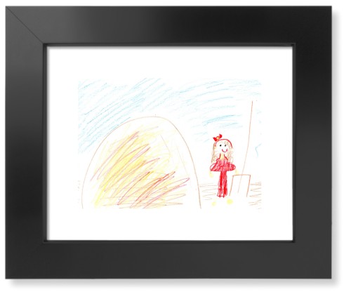Create Your Own Kids Art Art Print, Black, Signature Card Stock, 8x10, Multicolor, multi