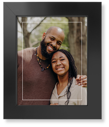 Floating Frame Art Print, Black, Signature Card Stock, 8x10, White