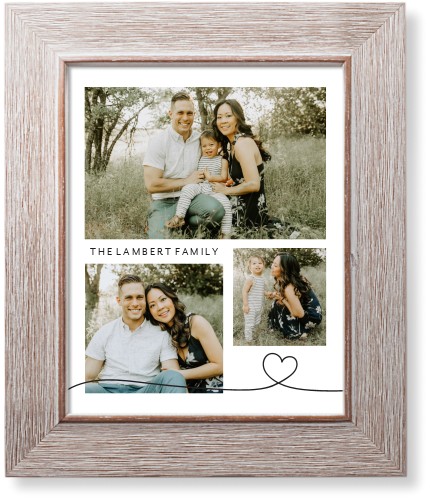 Line Art Heart Art Print, Rustic, Signature Card Stock, 8x10white