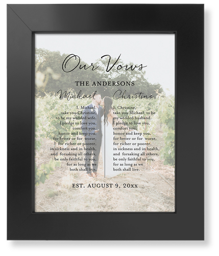 Ingrained Love Vows Art Print, Black, Signature Card Stock, 8x10white
