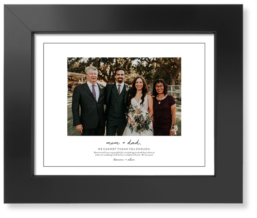 Wedding Gratitude Art Print, Black, Signature Card Stock, 8x10white